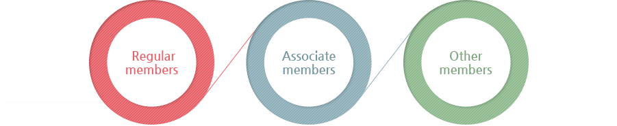 Regular members,Associate members,Other members 